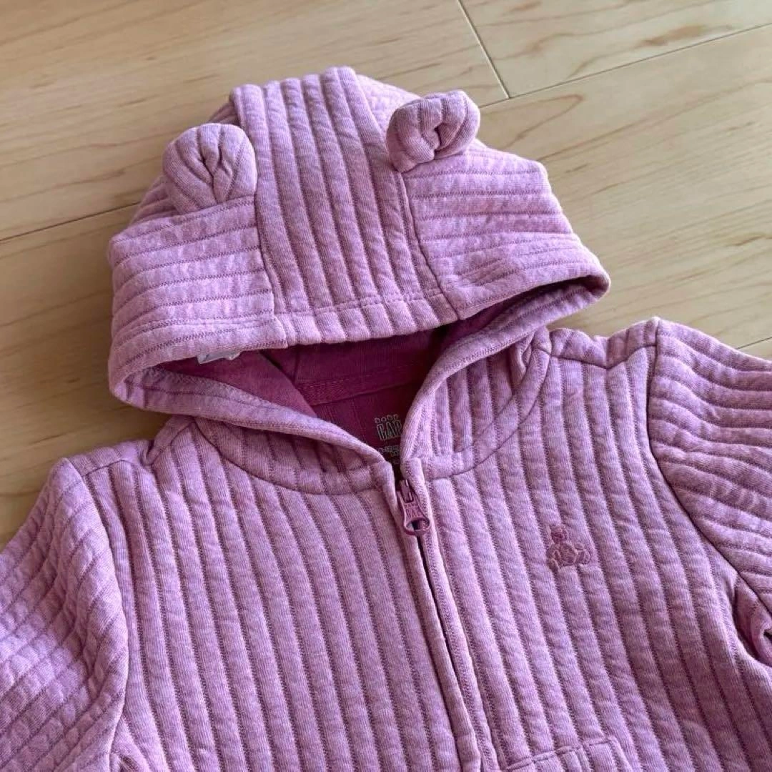 GAP ギャップ フード付きリブ編みピンク上下セット 6-12ヶ月 70cmの写真4枚目