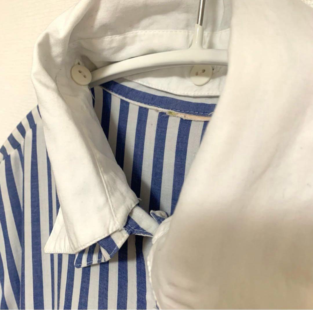 代官山 VINIVINI LUXE ストライプ 2way襟付きワンピース ドレスの写真10枚目