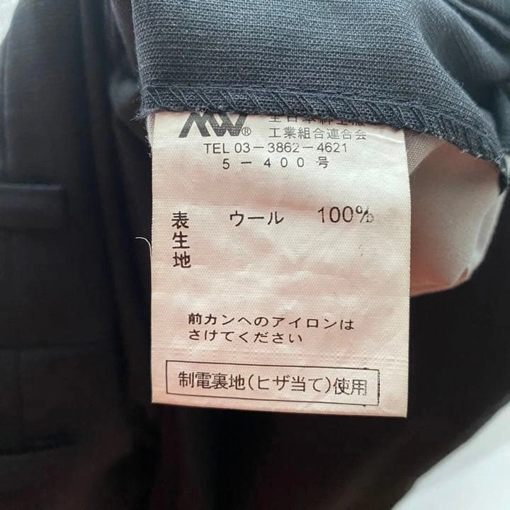 スーツズボン(ブラック)ウール100%の写真4枚目