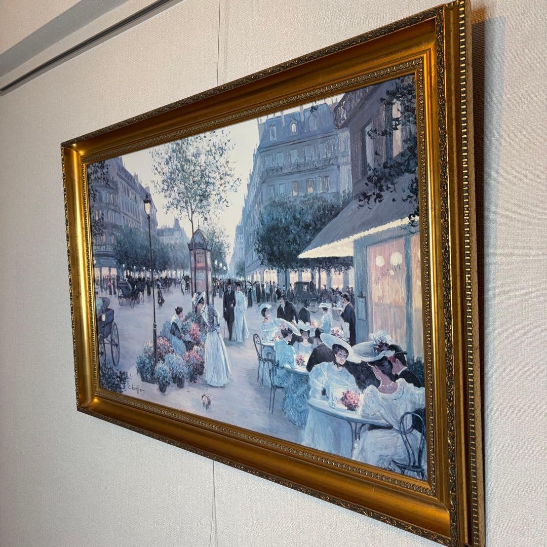 イタリア製Demain 絵画 c.kieffer "AN EVENING OUTの写真2枚目
