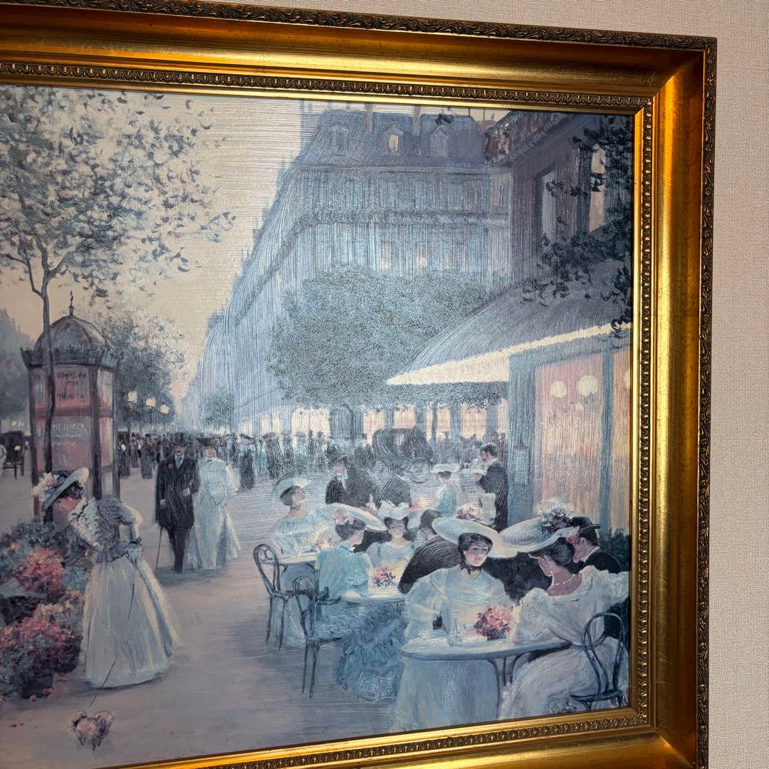 イタリア製Demain 絵画 c.kieffer "AN EVENING OUTの写真4枚目