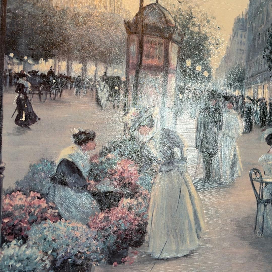 イタリア製Demain 絵画 c.kieffer "AN EVENING OUTの写真10枚目