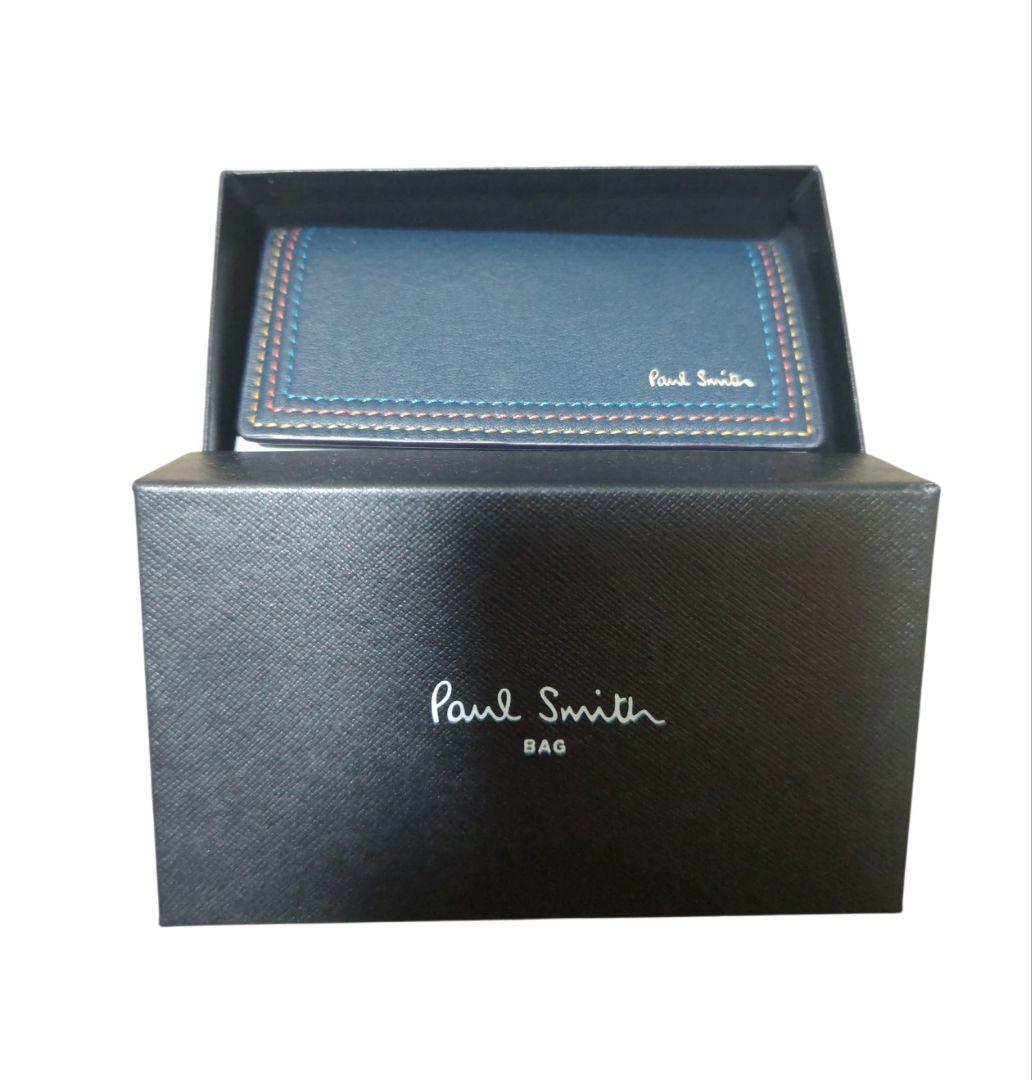 値下げ♪【新品未使用】Paul Smith ネイビー レザー キーケース