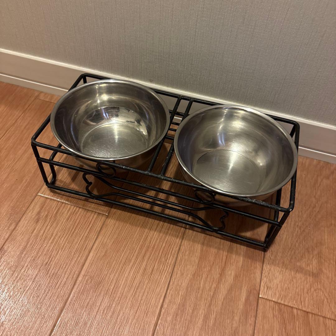 犬用ダブルフードボウル ステンレス製の写真3枚目