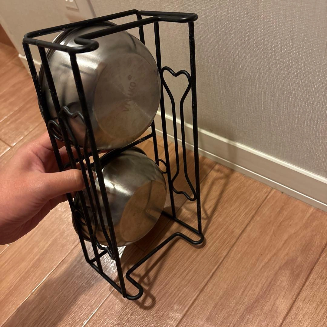 犬用ダブルフードボウル ステンレス製の写真4枚目
