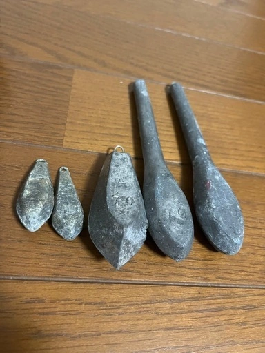 ①中古釣り道具 重し 5点セットの写真2枚目