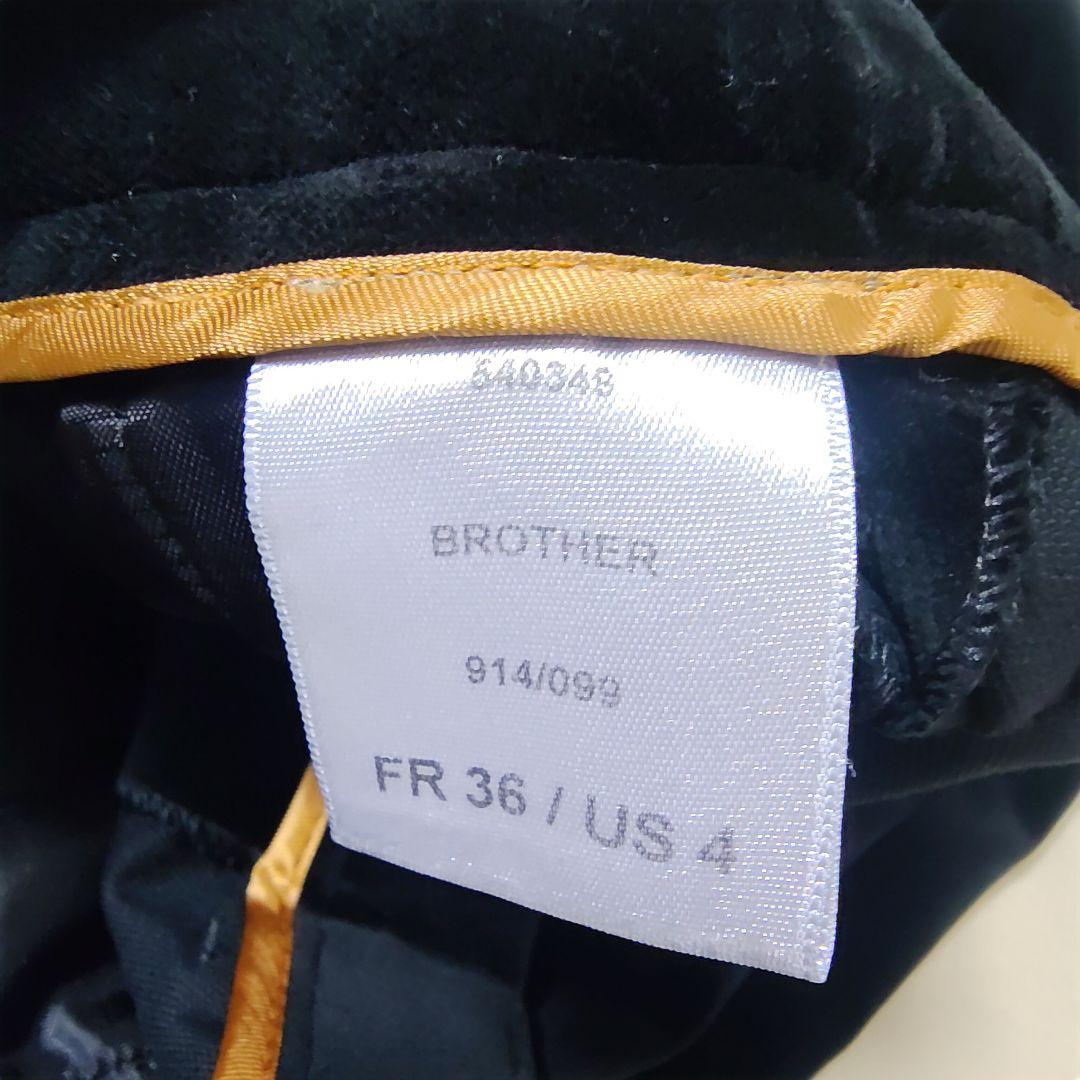 BERNARD ZINS ベロアパンツ　スラックス　ベルナールザンス　36　新品の写真7枚目