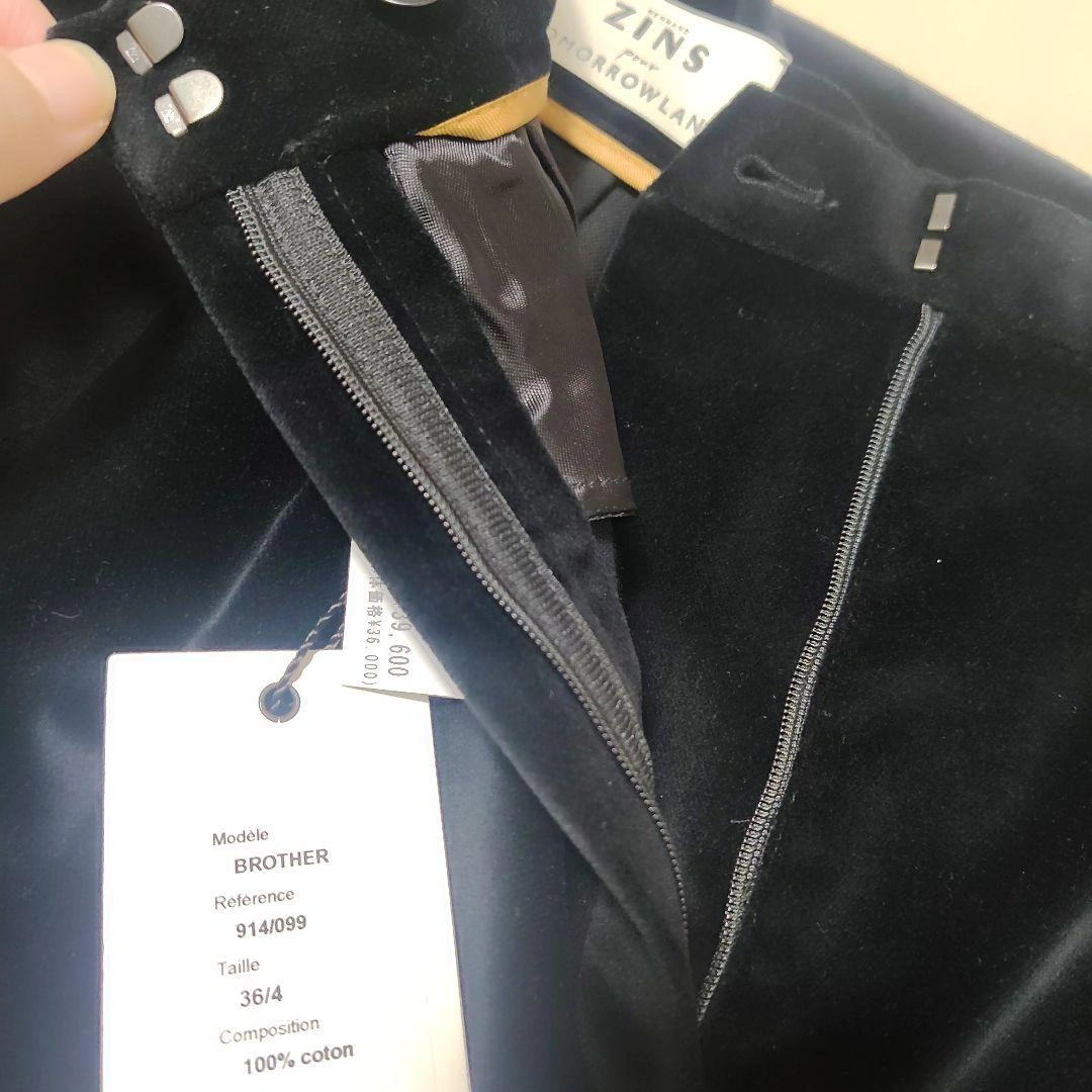 BERNARD ZINS ベロアパンツ スラックス ベルナールザンス 36 新品の写真10枚目