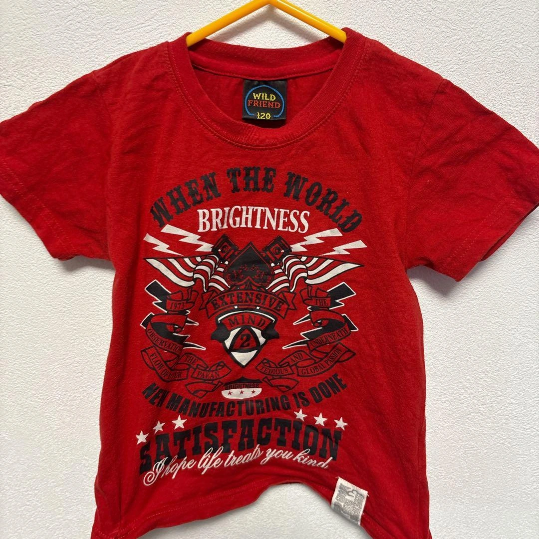 WILD FRIEND 赤 Tシャツ 120サイズ