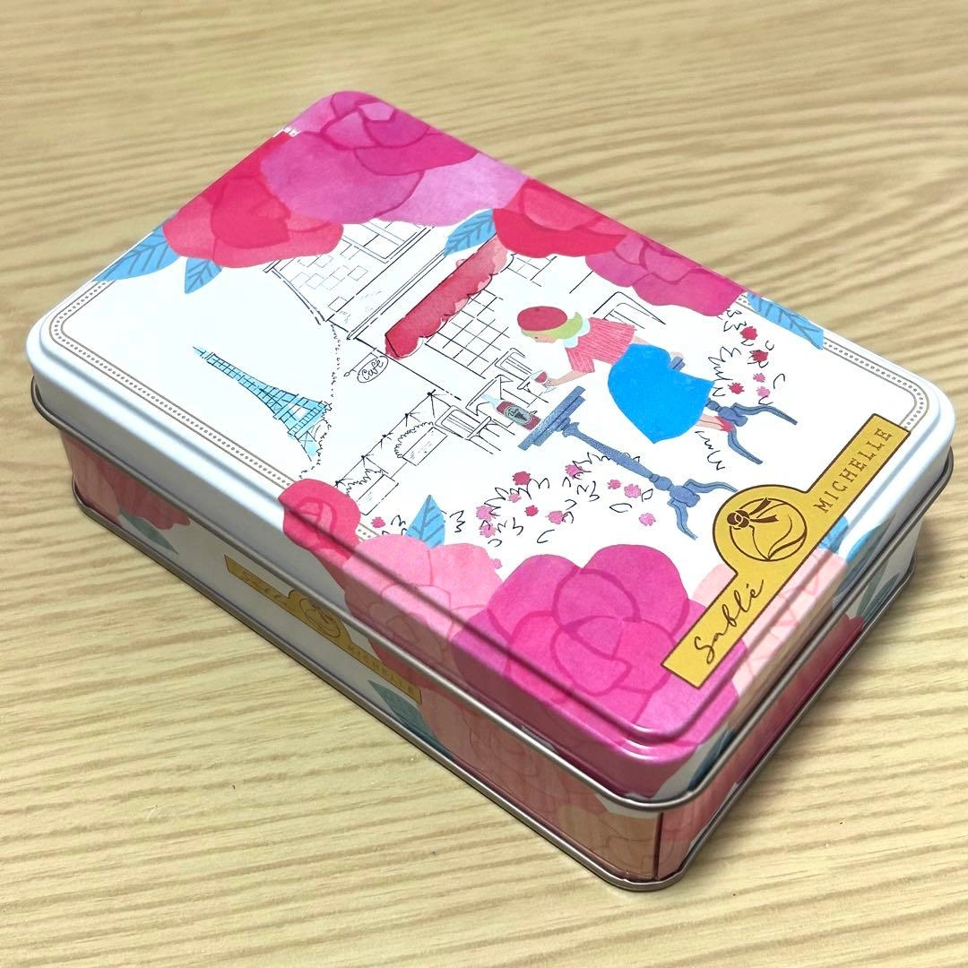 サブレミシェル 缶 空き缶 お菓子缶 小物入れ フランス パリの写真2枚目