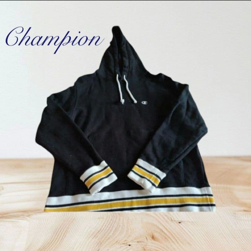 Champion ブラックパーカー (090_Black)