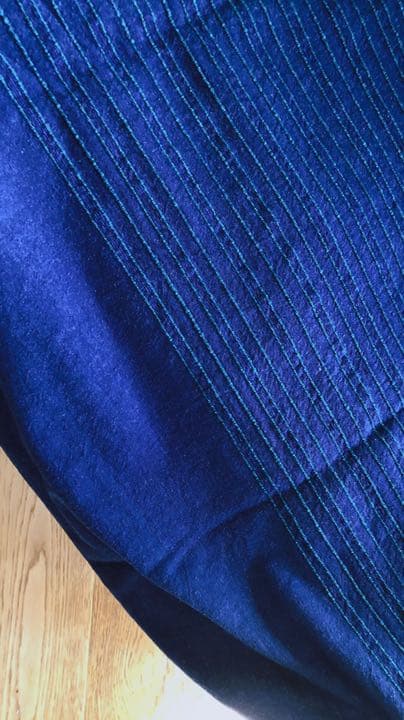 レアFabindia ファブインディア インディゴ 織マルチカバー２５０×２８０の写真3枚目