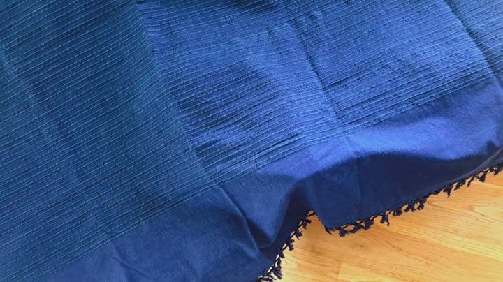 レアFabindia ファブインディア インディゴ 織マルチカバー２５０×２８０の写真4枚目