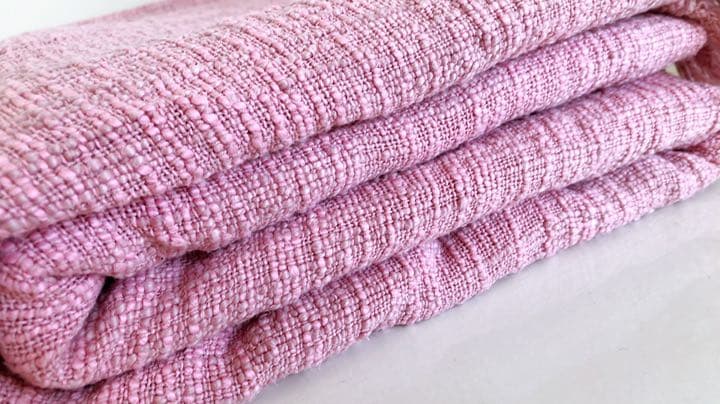 レアFabindia ファブインディア サーモンピンクマルチカバー150×250の写真5枚目