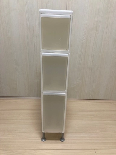 スリム3段チェスト 幅17cm 脚付き収納 キッチン収納 洗面所収納 キャビネット 棚の写真2枚目