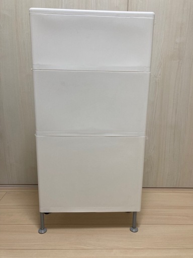 スリム3段チェスト 幅17cm 脚付き収納 キッチン収納 洗面所収納 キャビネット 棚の写真3枚目
