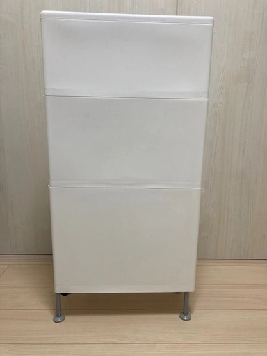 スリム3段チェスト 幅17cm 脚付き収納 キッチン収納 洗面所収納 キャビネット 棚の写真3枚目