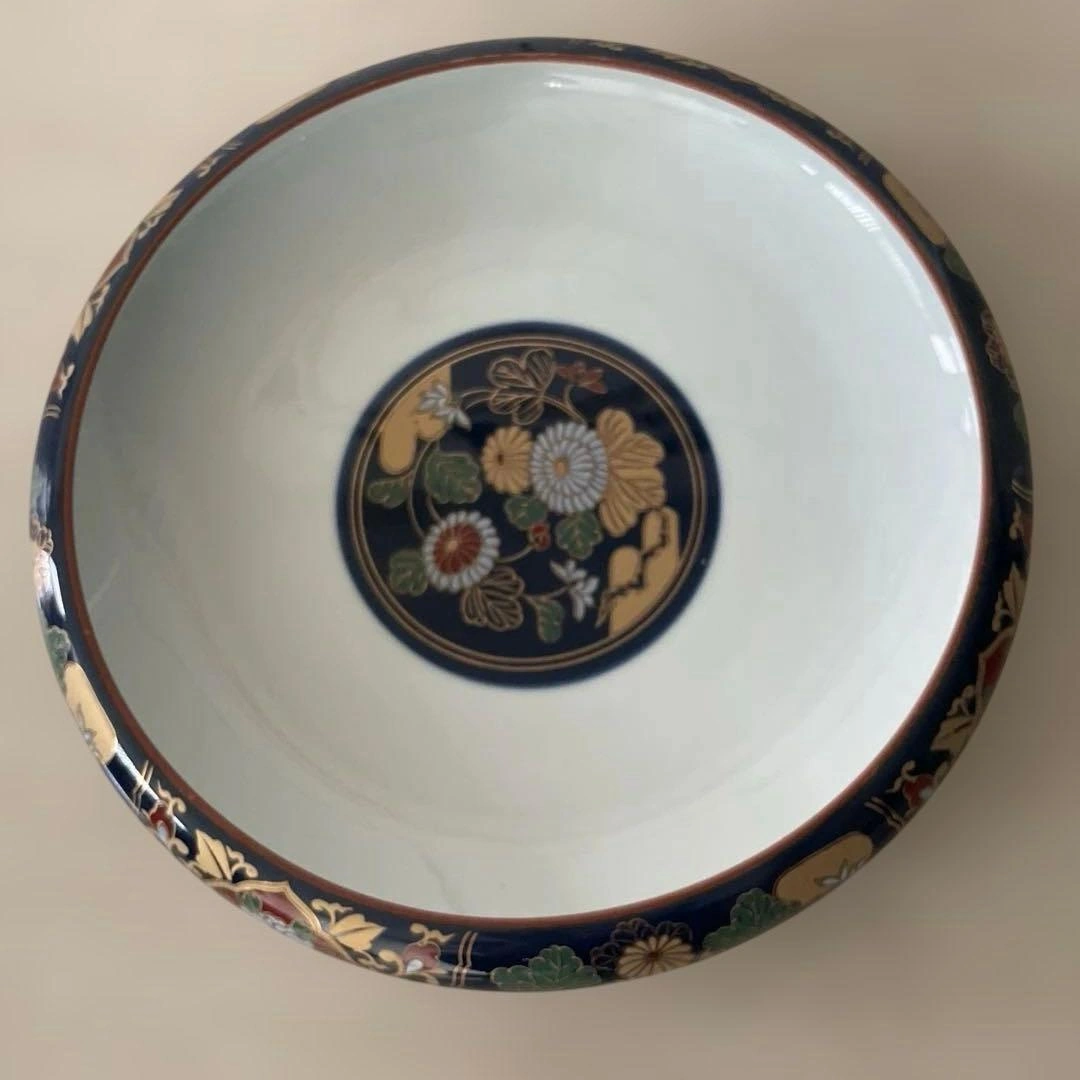 ◆新品 未使用!◆有田焼 仁祥 錦太祥 皿 大鉢 伝統工芸品25センチ