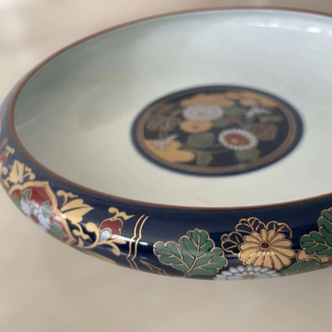 ◆新品 未使用!◆有田焼 仁祥 錦太祥 皿 大鉢 伝統工芸品25センチの写真2枚目