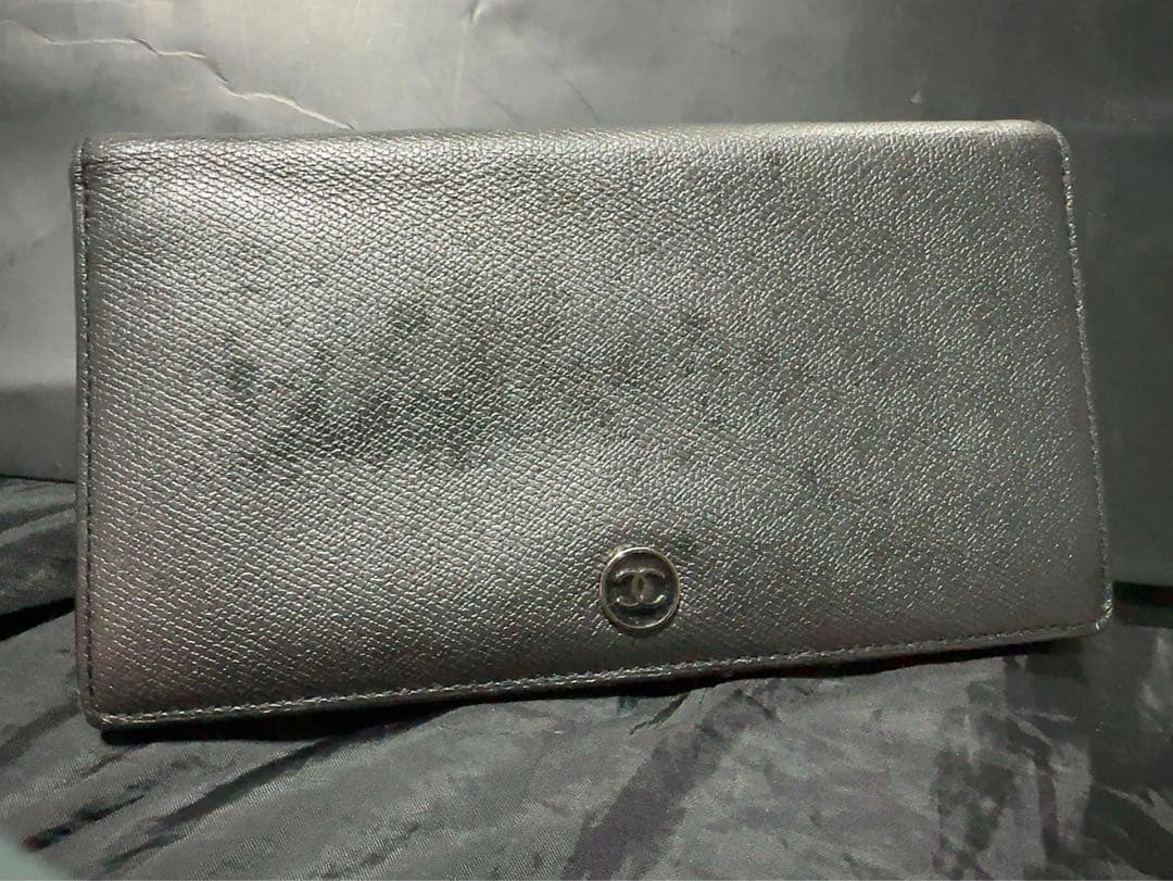 CHANEL シャネル 長財布 キャビアスキン ココマーク シリアルシール有