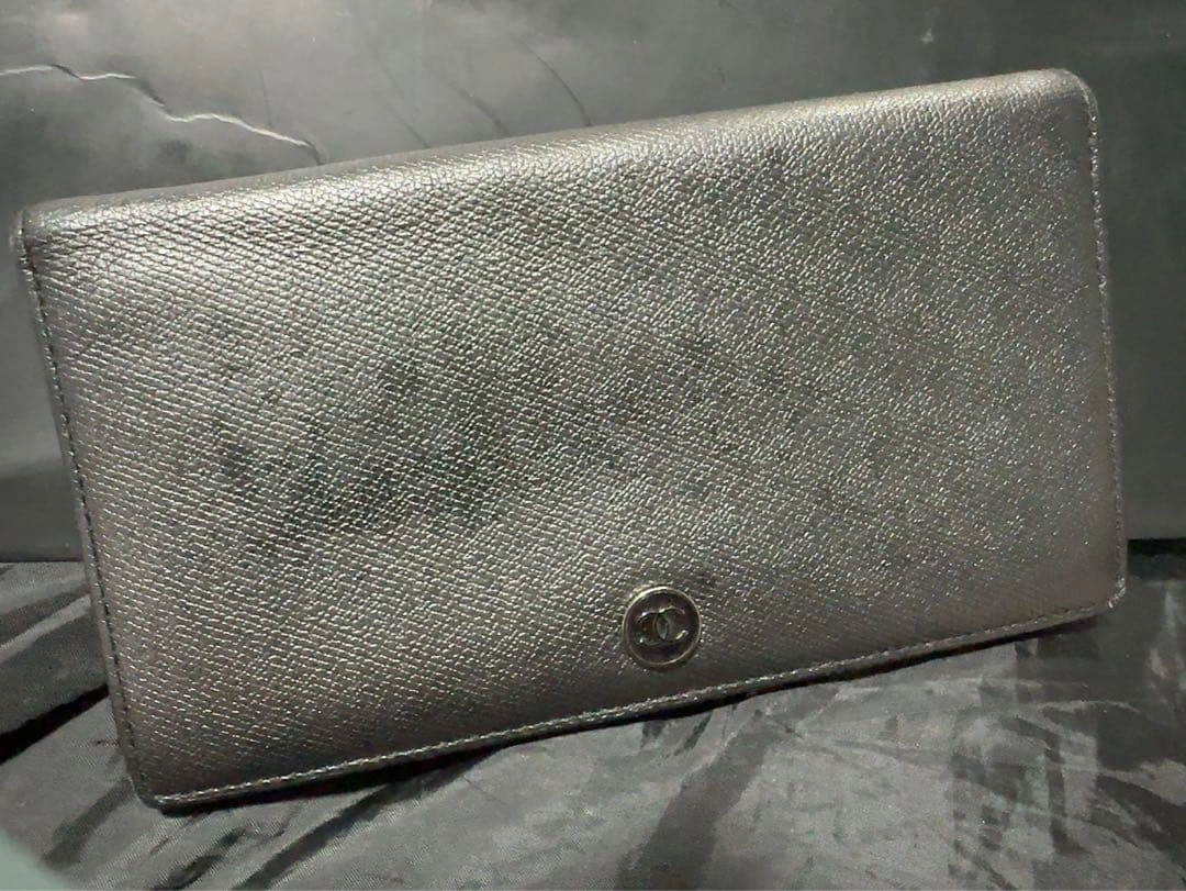 CHANEL シャネル 長財布 キャビアスキン ココマーク シリアルシール有の写真2枚目