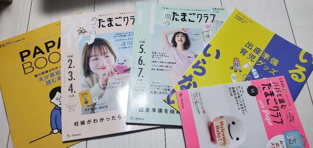たまごクラブ 初めて~中期 PAPABOOK 妊娠出産育児本 5冊セット