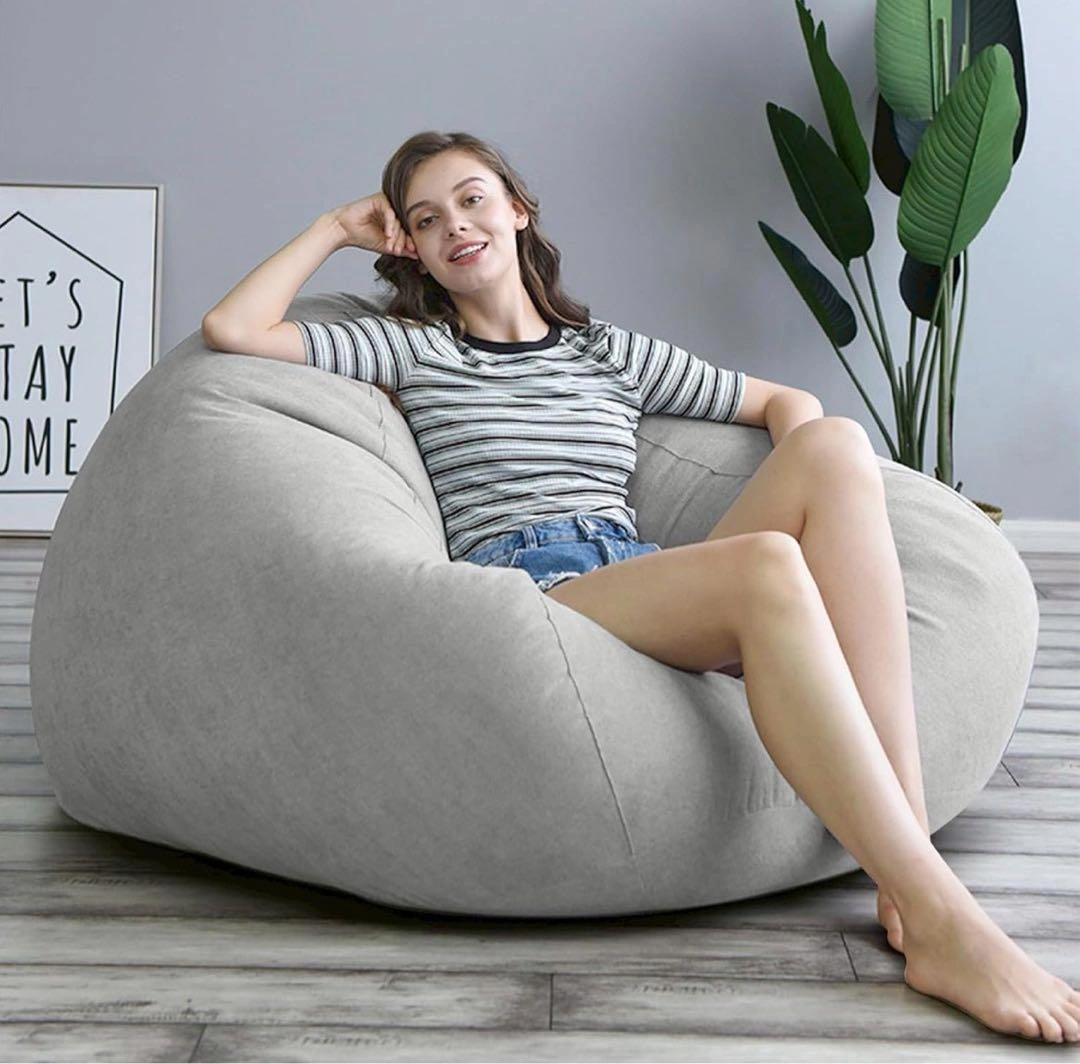 ビーズクッション 70*60cm 無臭クッション疲労解消 M size グレー