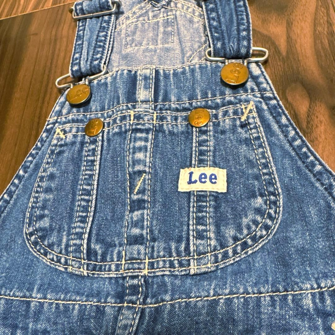 美品。Lee デニム オーバーオールスカート ジャンパースカート 90cmの写真2枚目