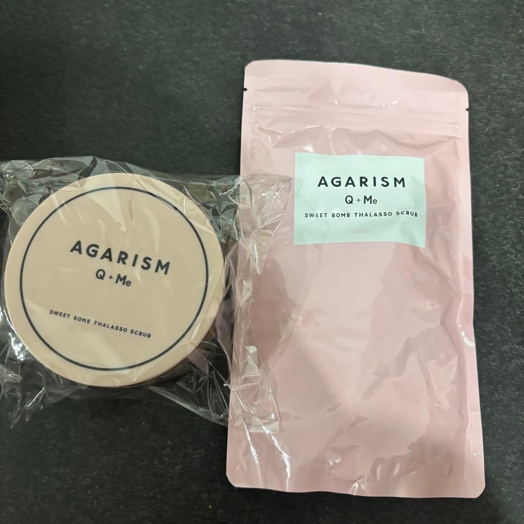 AGARISM Q+Me スイートボムタラソスクラブ 本体＋詰め替えセット
