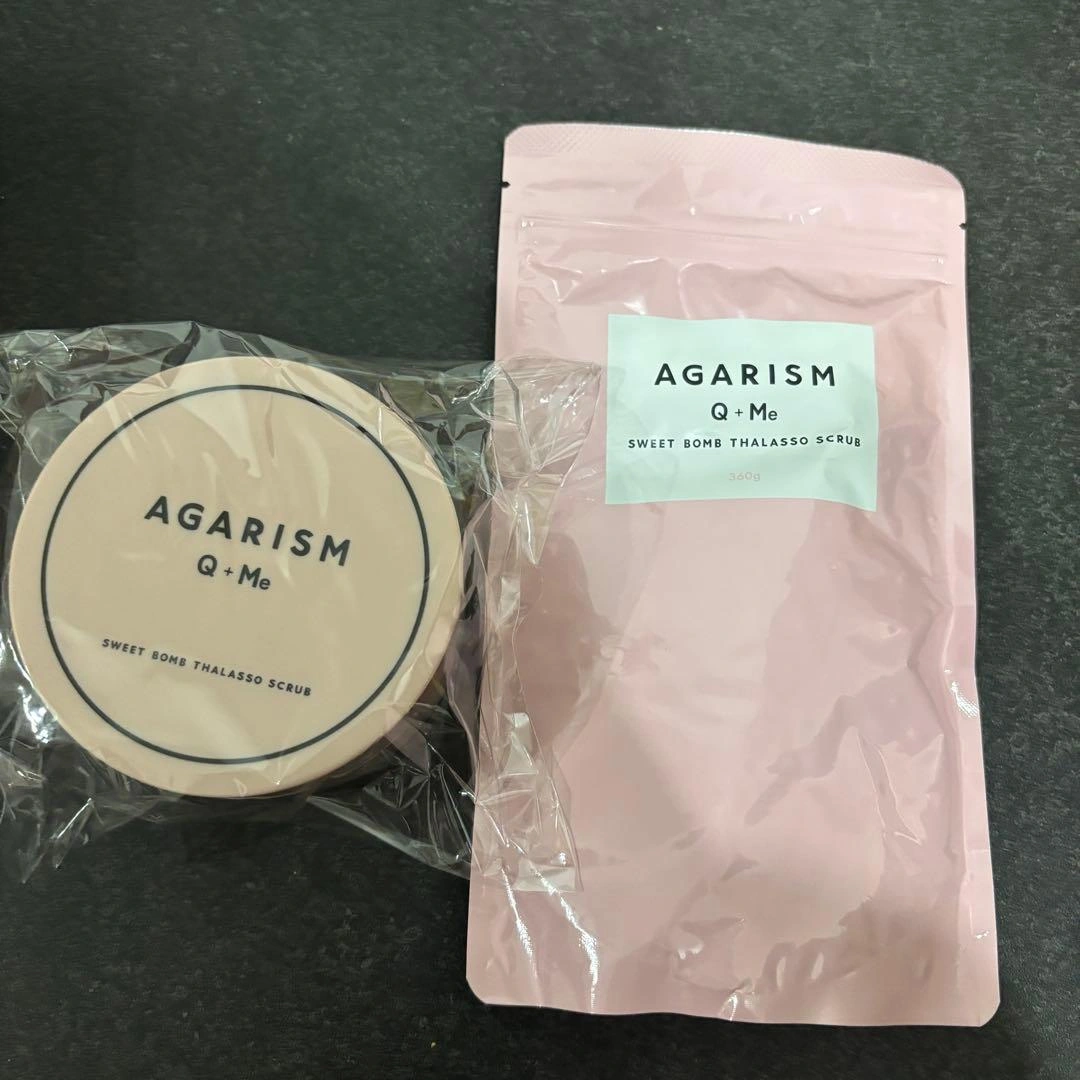 AGARISM Q+Me スイートボムタラソスクラブ 本体+詰め替えセット