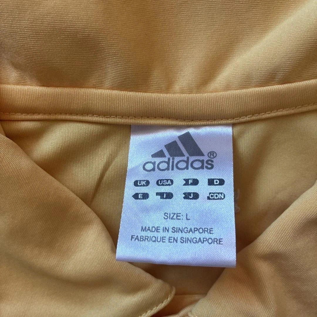 adidas ゴルフ ポロシャツ イエロー Lサイズの写真3枚目