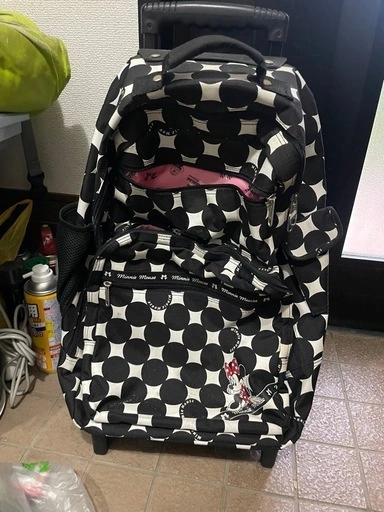 ミニーちゃん ドット柄 キャリーバッグ