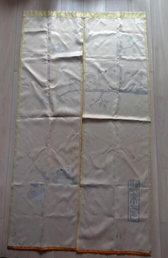 ふくろう柄のれん 無料 汚れありの写真4枚目