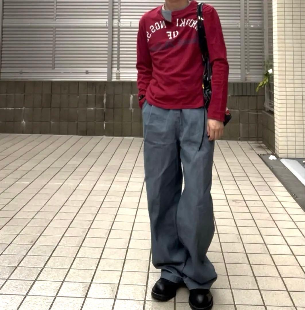 00s ヘンリーネック ロングスリーブ Tシャツ