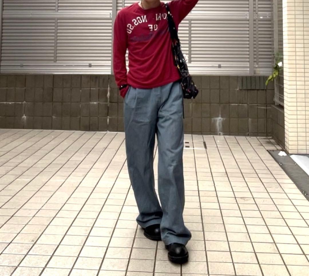 00s ヘンリーネック ロングスリーブ Tシャツの写真2枚目