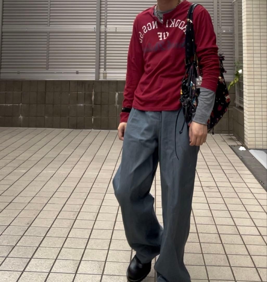00s ヘンリーネック ロングスリーブ Tシャツの写真4枚目