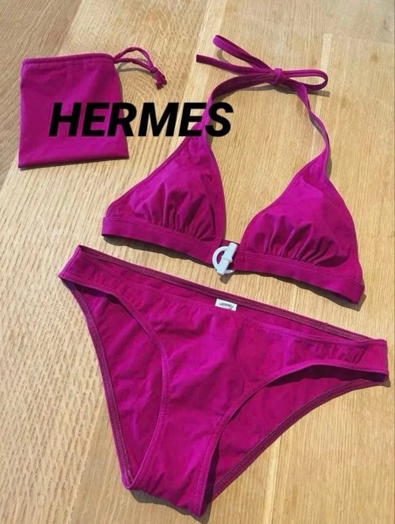 エルメス HERMES 水着 ビキニ ピンク シェーヌダンクル