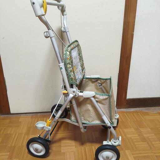 象印 シルバーカー 手押し車 買い物カート ライトミニ 花柄 歩行補助の写真2枚目