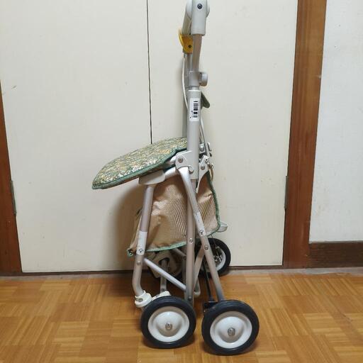 象印 シルバーカー 手押し車 買い物カート ライトミニ 花柄 歩行補助の写真3枚目