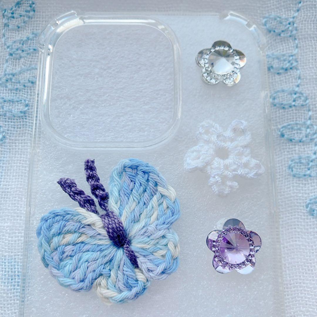 ハンドメイド スマホケース 毛糸 可愛いの写真6枚目
