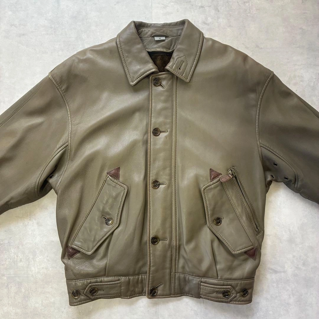 D’URBAN INTERMEZZO A2フライトjkt M 本革 短丈 90sの写真2枚目