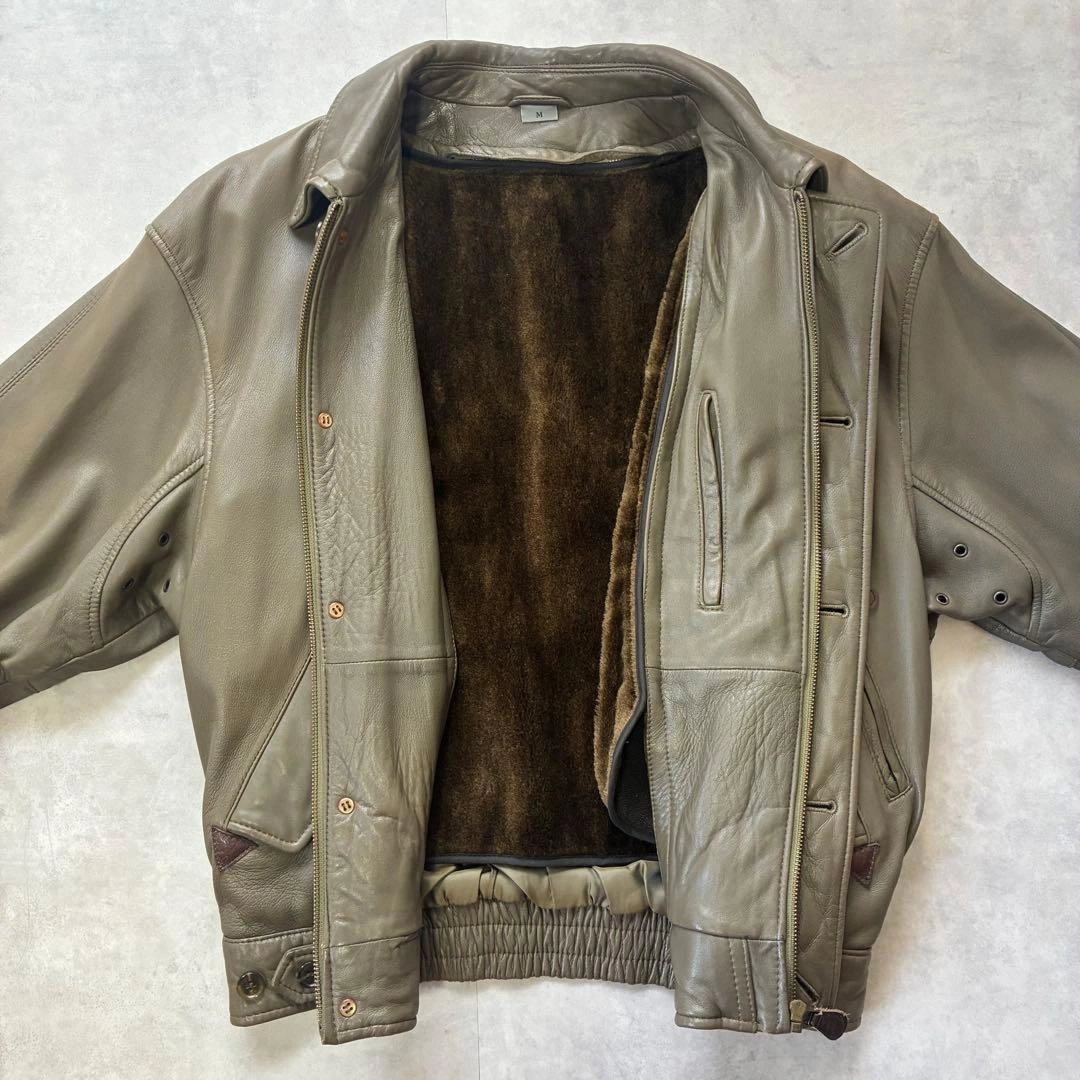 D’URBAN INTERMEZZO A2フライトjkt M 本革 短丈 90sの写真3枚目