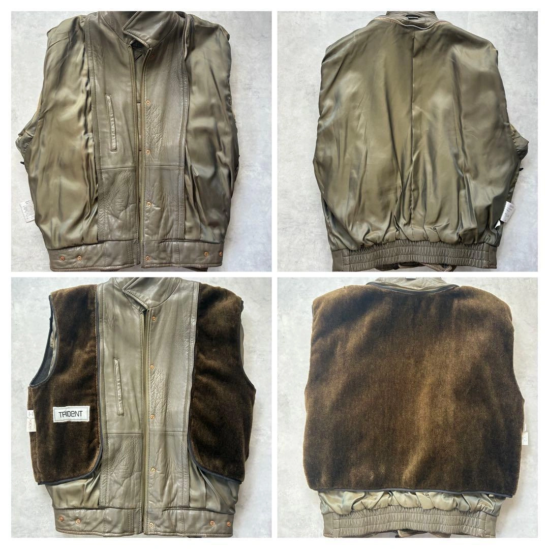 D’URBAN INTERMEZZO A2フライトjkt M 本革 短丈 90sの写真9枚目