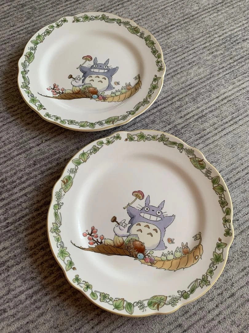 美品 ノリタケ となりのトトロ プレート 二枚