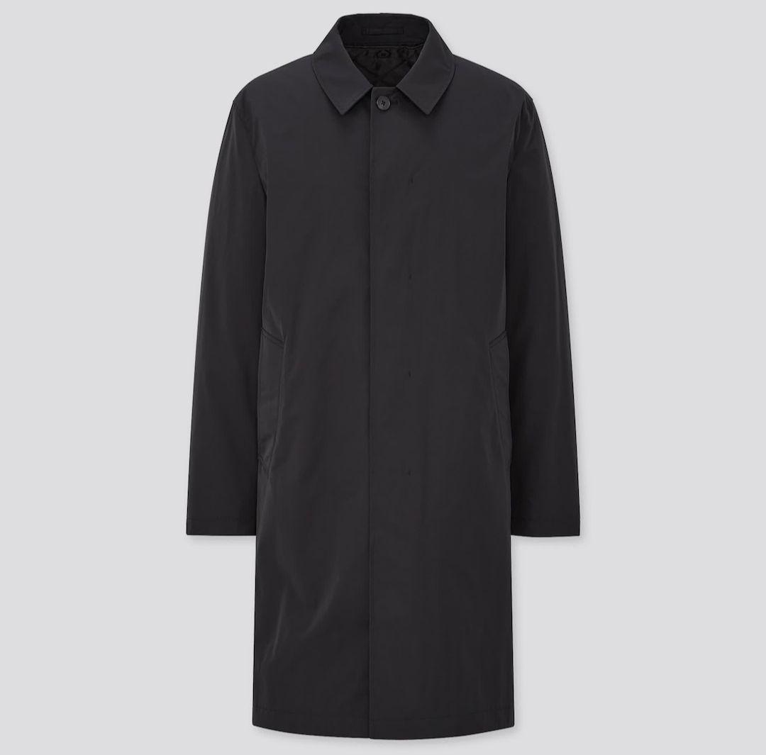 【未使用に近い】M UNIQLO 2way ステンカラーコート ブラック 黒
