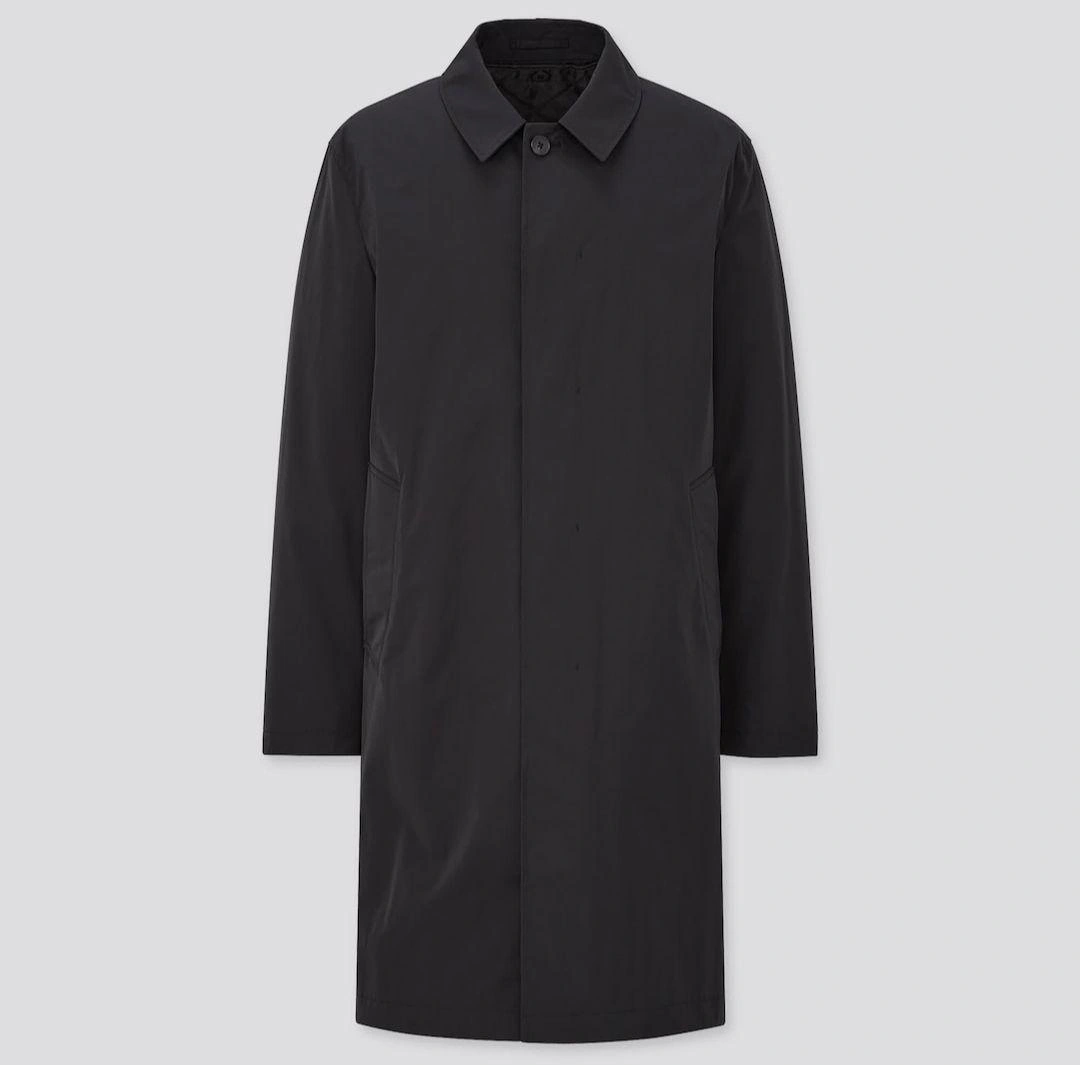【未使用に近い】M UNIQLO 2way ステンカラーコート ブラック 黒