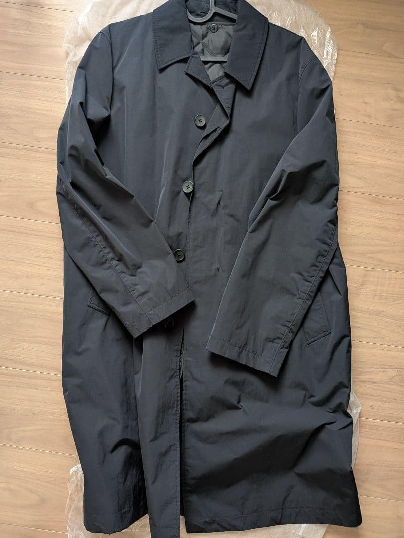 【未使用に近い】M UNIQLO 2way ステンカラーコート ブラック 黒の写真3枚目