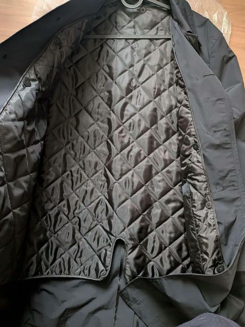 【未使用に近い】M UNIQLO 2way ステンカラーコート ブラック 黒の写真4枚目