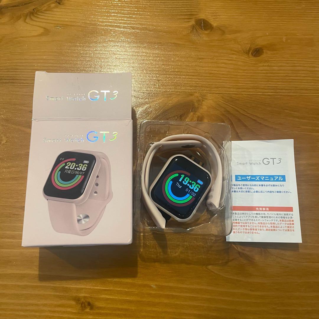 【未使用】GT3 スマートウォッチ ピンク