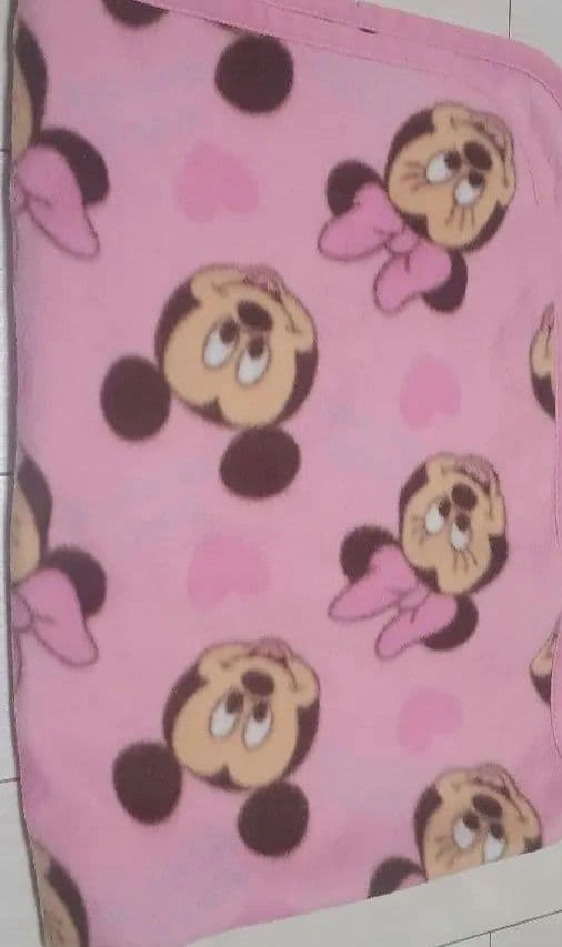 ディズニー ミッキー&ミニー フリースブランケット ピンク